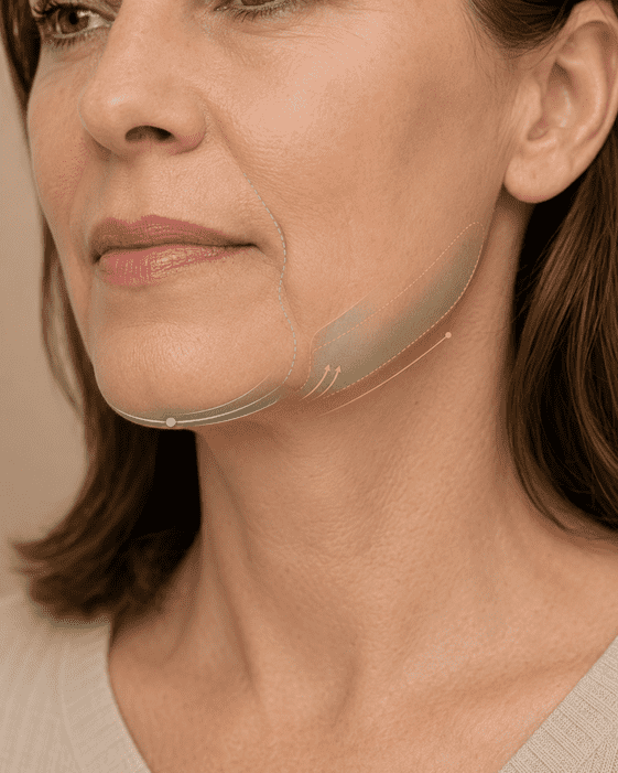 Dermal fillers for jowls and marionette lines at Awlin Beauty Maidstone