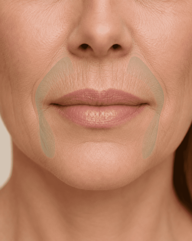 Lower face showing fine lines around the mouth perioral area Awlin Beauty Maidstone